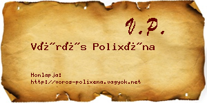 Vörös Polixéna névjegykártya
